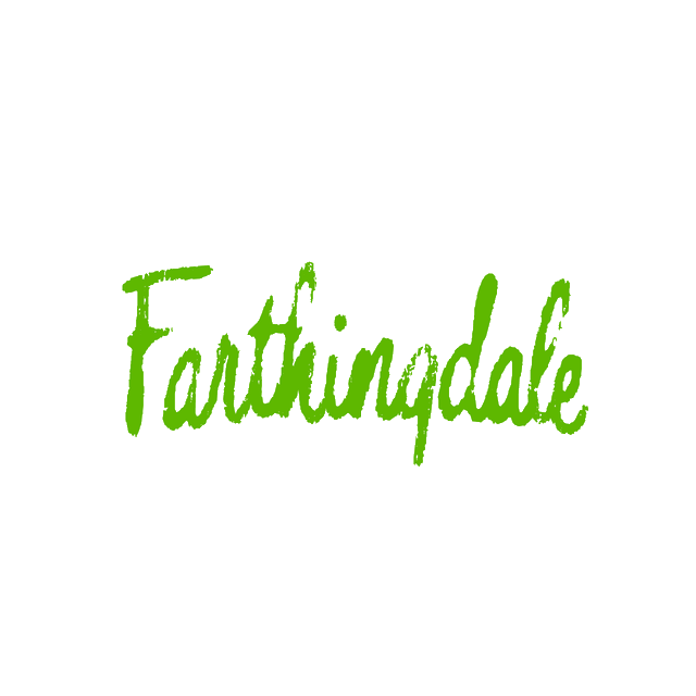 Farthingdale.com logo, a brandable .com business name for sale