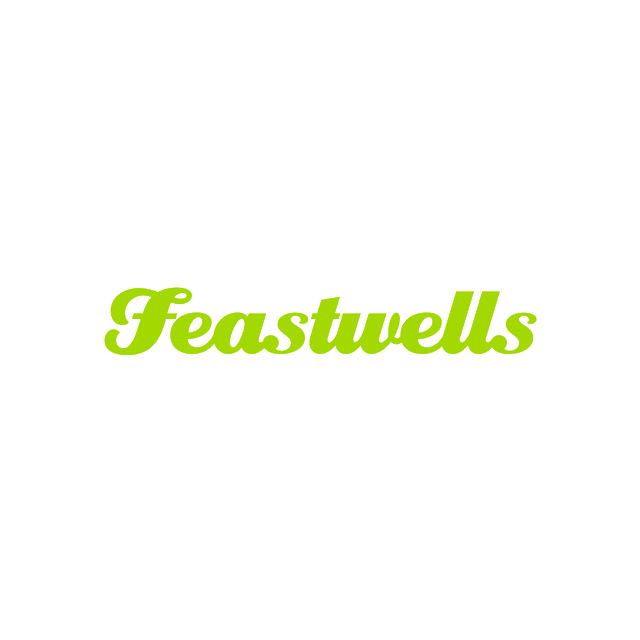 Feastwells.com logo, a brandable .com business name for sale