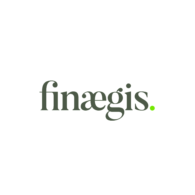 Finaegis.com logo, a brandable .com business name for sale