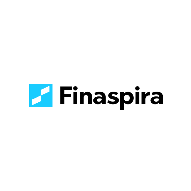 Finaspira.com logo, a brandable .com business name for sale