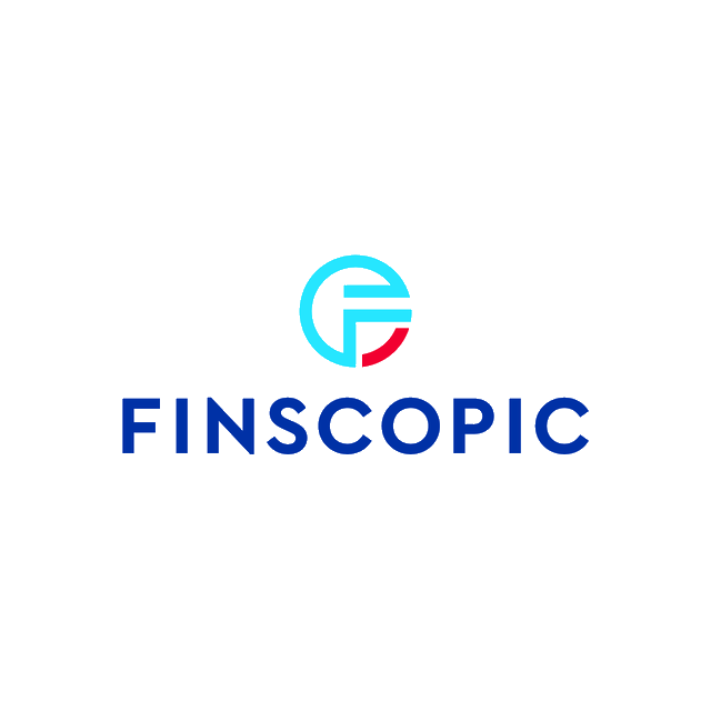 Finscopic.com logo, a brandable .com business name for sale