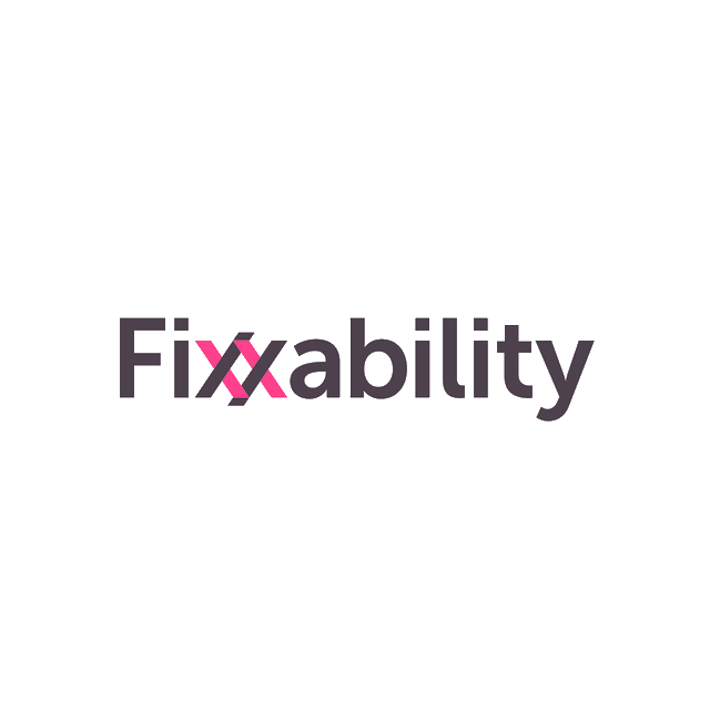 Fixxability.com logo, a brandable .com business name for sale