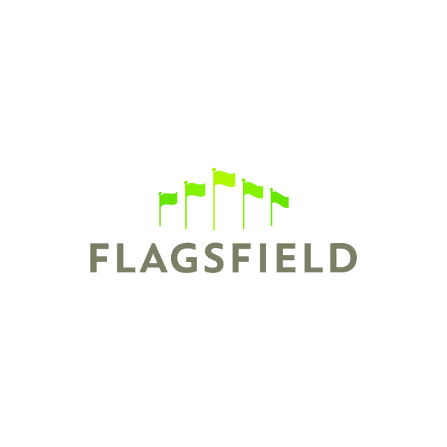 Flagsfield.com logo, a brandable .com business name for sale
