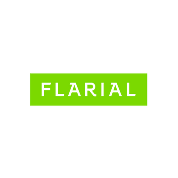Flarial.com logo, a brandable .com business name for sale