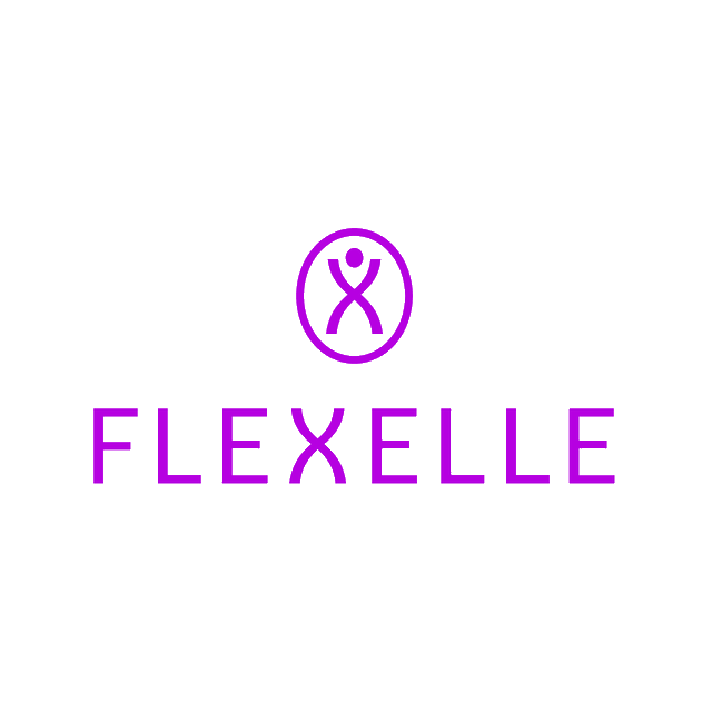 Flexelle.com logo, a brandable .com business name for sale