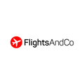 FlightsAndCo.com logo, a brandable .com business name for sale