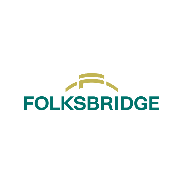 Folksbridge.com logo, a brandable .com business name for sale