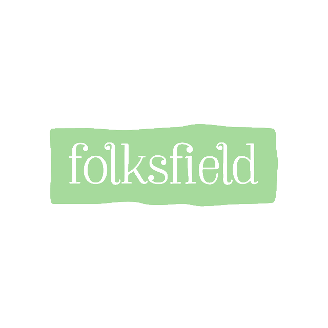 Folksfield.com logo, a brandable .com business name for sale