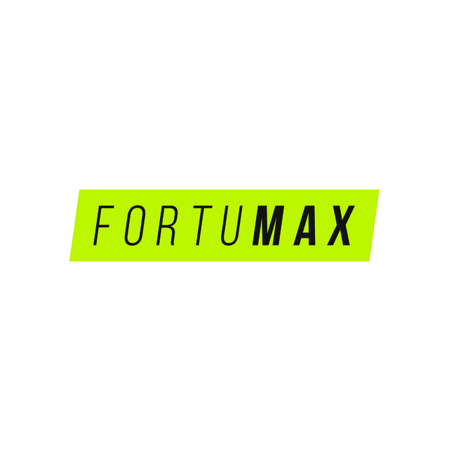 Fortumax.com logo, a brandable .com business name for sale