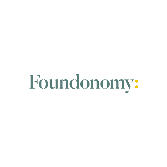 Foundonomy.com logo, a brandable .com business name for sale