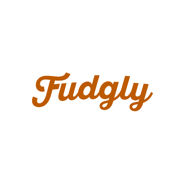 Fudgly.com logo, a brandable .com business name for sale