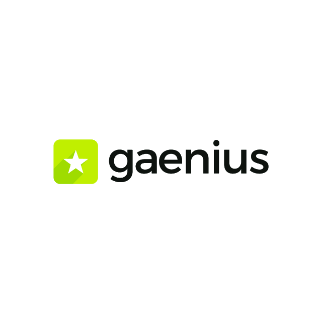 Gaenius.com logo, a brandable .com business name for sale