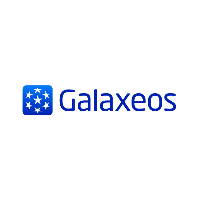 Galaxeos.com logo, a brandable .com business name for sale