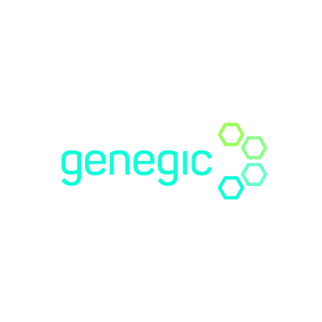 Genegic.com logo, a brandable .com business name for sale