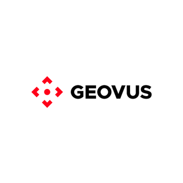 Geovus.com logo, a brandable .com business name for sale