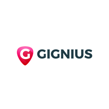 Gignius.com logo, a brandable .com business name for sale