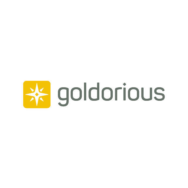Goldorious.com logo, a brandable .com business name for sale