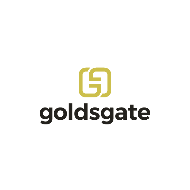 Goldsgate.com logo, a brandable .com business name for sale