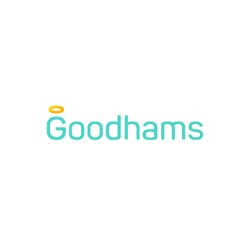 Goodhams.com logo, a brandable .com business name for sale