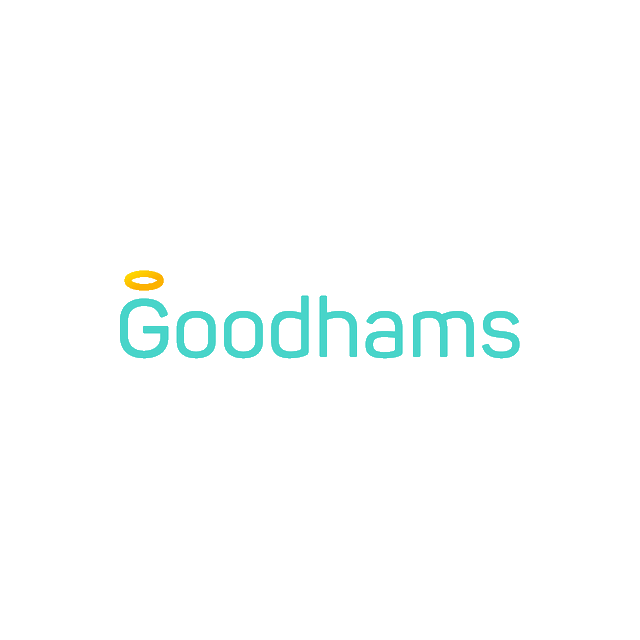 Goodhams.com logo, a brandable .com business name for sale