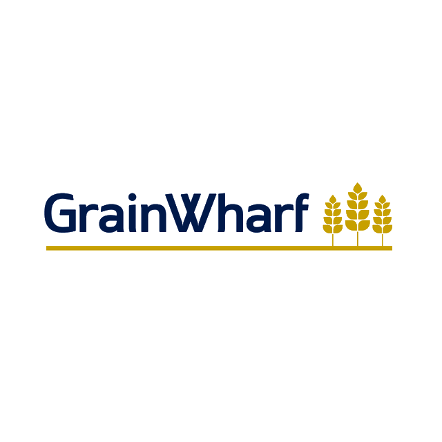 GrainWharf.com logo, a brandable .com business name for sale