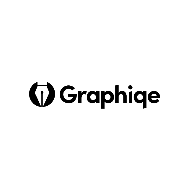 Graphiqe.com logo, a brandable .com business name for sale