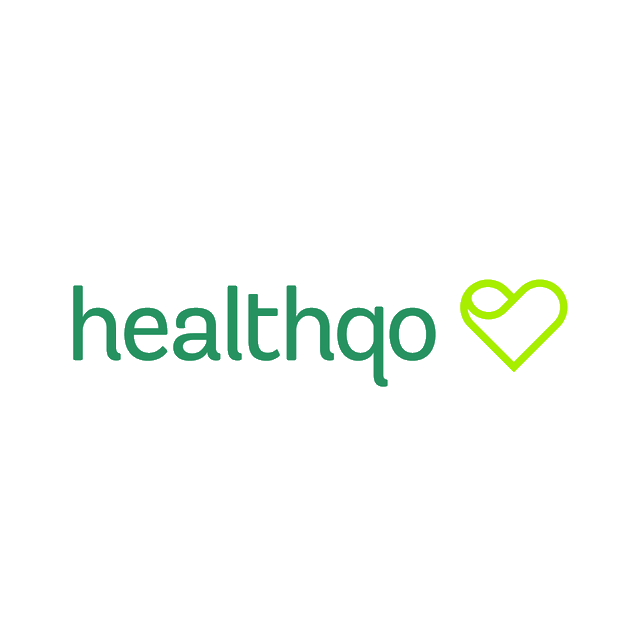 Healthqo.com logo, a brandable .com business name for sale