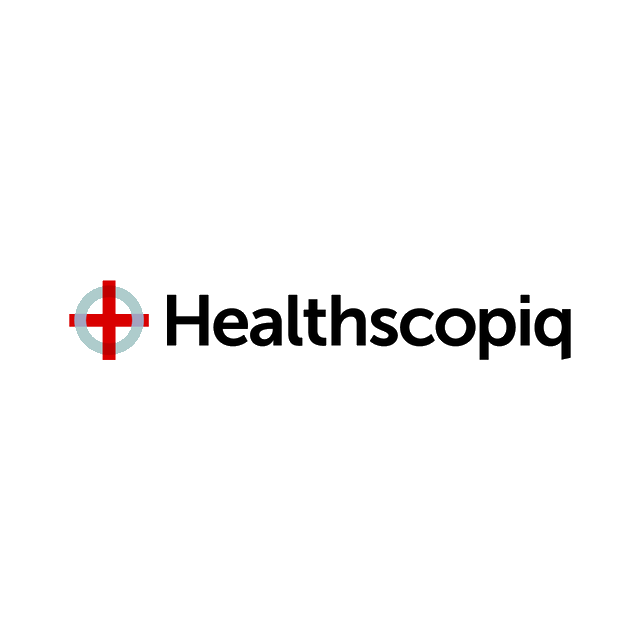 Healthscopiq.com logo, a brandable .com business name for sale