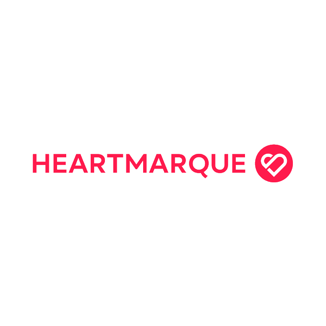 Heartmarque.com logo, a brandable .com business name for sale