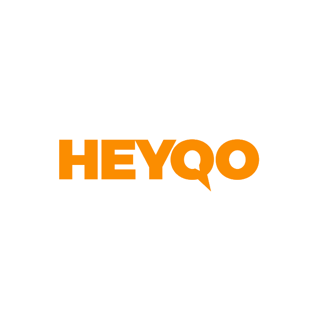 Heyqo.com logo, a brandable .com business name for sale