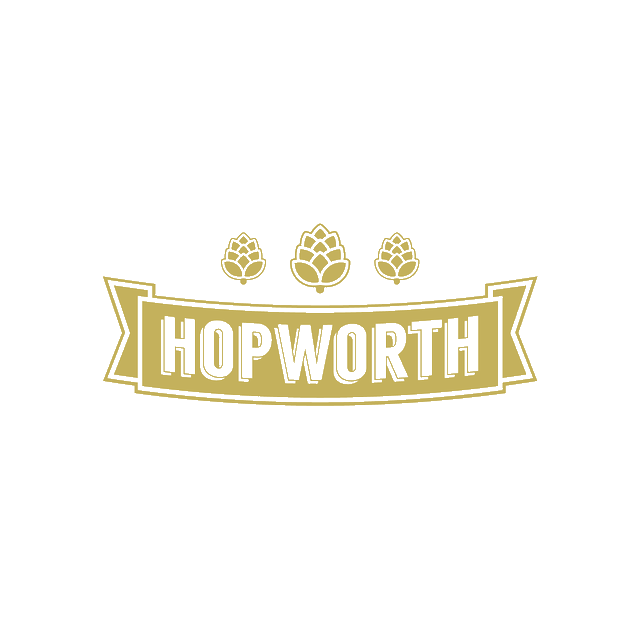 Hopworth.com logo, a brandable .com business name for sale