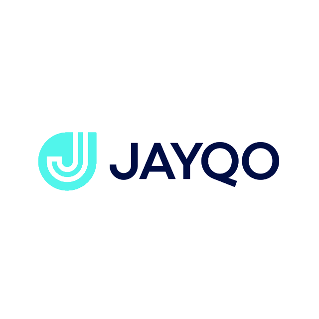 Jayqo.com logo, a brandable .com business name for sale