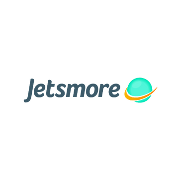Jetsmore.com logo, a brandable .com business name for sale