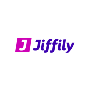Jiffily.com logo, a brandable .com business name for sale