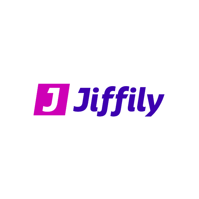 Jiffily.com logo, a brandable .com business name for sale