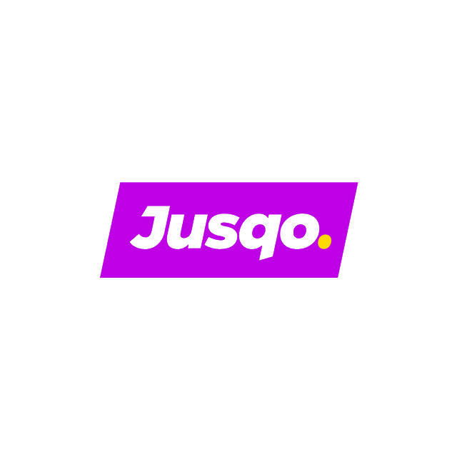 Jusqo.com logo, a brandable .com business name for sale