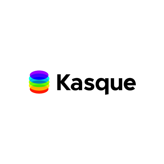 Kasque.com logo, a brandable .com business name for sale