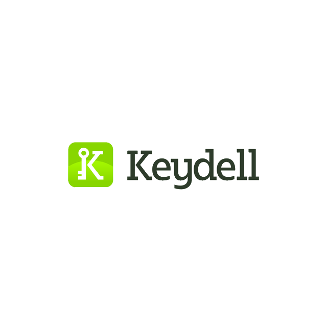 Keydell.com logo, a brandable .com business name for sale