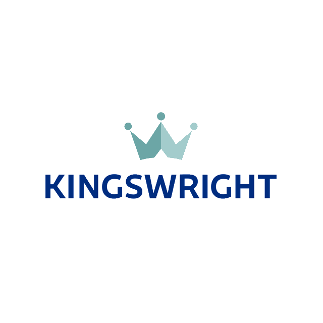 Kingswright.com logo, a brandable .com business name for sale