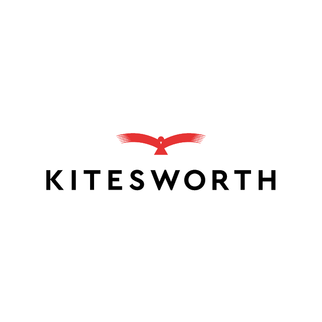 Kitesworth.com logo, a brandable .com business name for sale