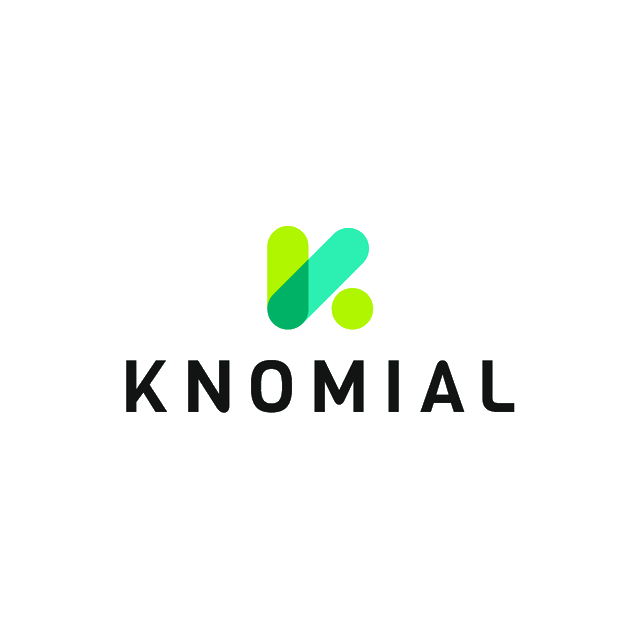 Knomial.com logo, a brandable .com business name for sale