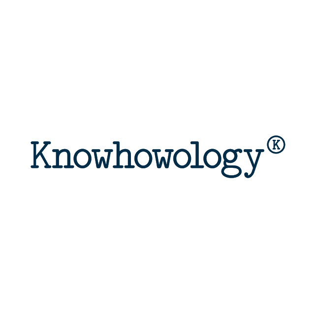 Knowhowology.com logo, a brandable .com business name for sale