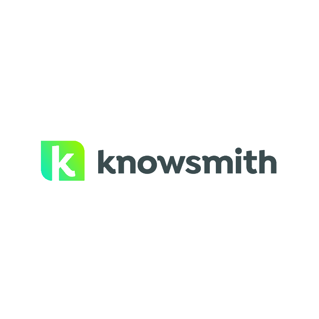 Knowsmith.com logo, a brandable .com business name for sale