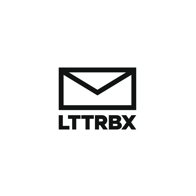LTTRBX.com logo, a brandable .com business name for sale