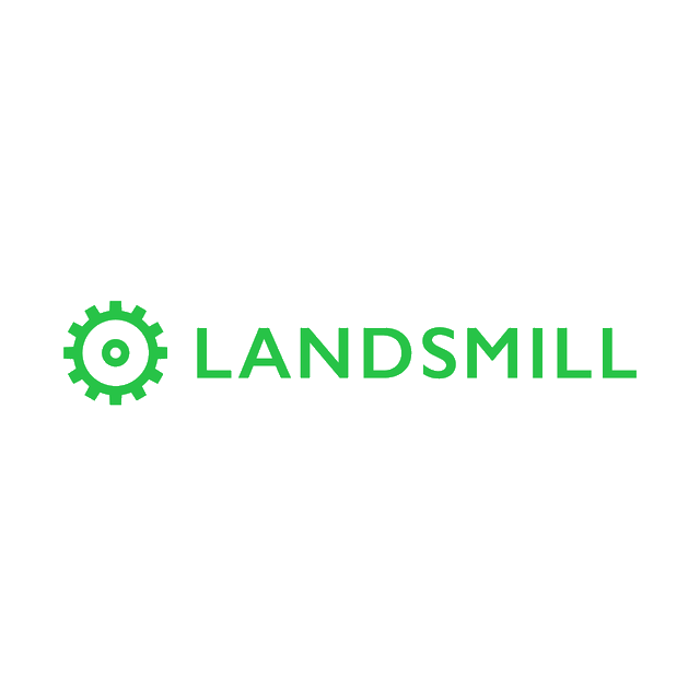 Landsmill.com logo, a brandable .com business name for sale