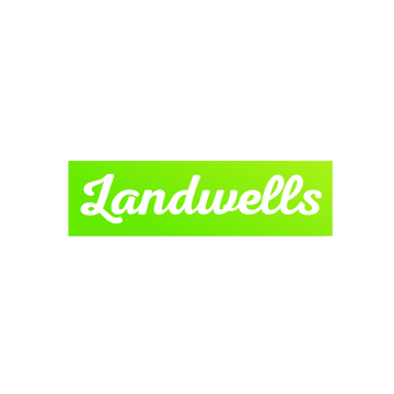 Landwells.com logo, a brandable .com business name for sale