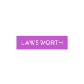 Lawsworth.com logo, a brandable .com business name for sale