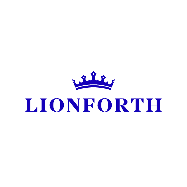 Lionforth.com logo, a brandable .com business name for sale