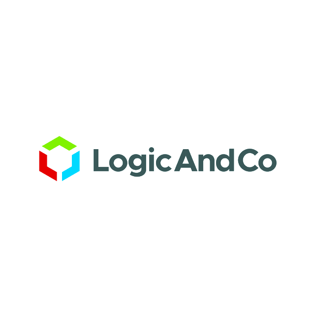 LogicAndCo.com logo, a brandable .com business name for sale