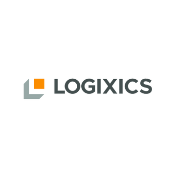 Logixics.com logo, a brandable .com business name for sale
